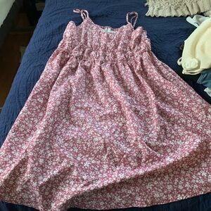 SHEIN Pink Floral Midi Dress